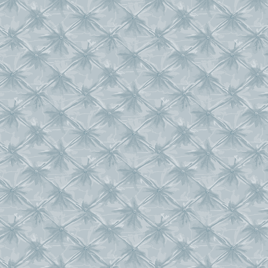The 12x12 Francesca Tufted Blue Cardstock (5 sheets) features a light blue geometric pattern with repeating diamonds and starburst designs, creating a textured, symmetrical look. Part of the Francesca collection, it’s perfect for archival use.