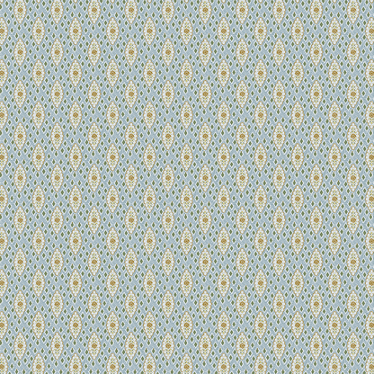 Green floral vine pattern on 12x12 cardstock, featuring evenly spaced geometric shapes—part of the Francesca collection. Includes 5 sheets and ideal for archival use.