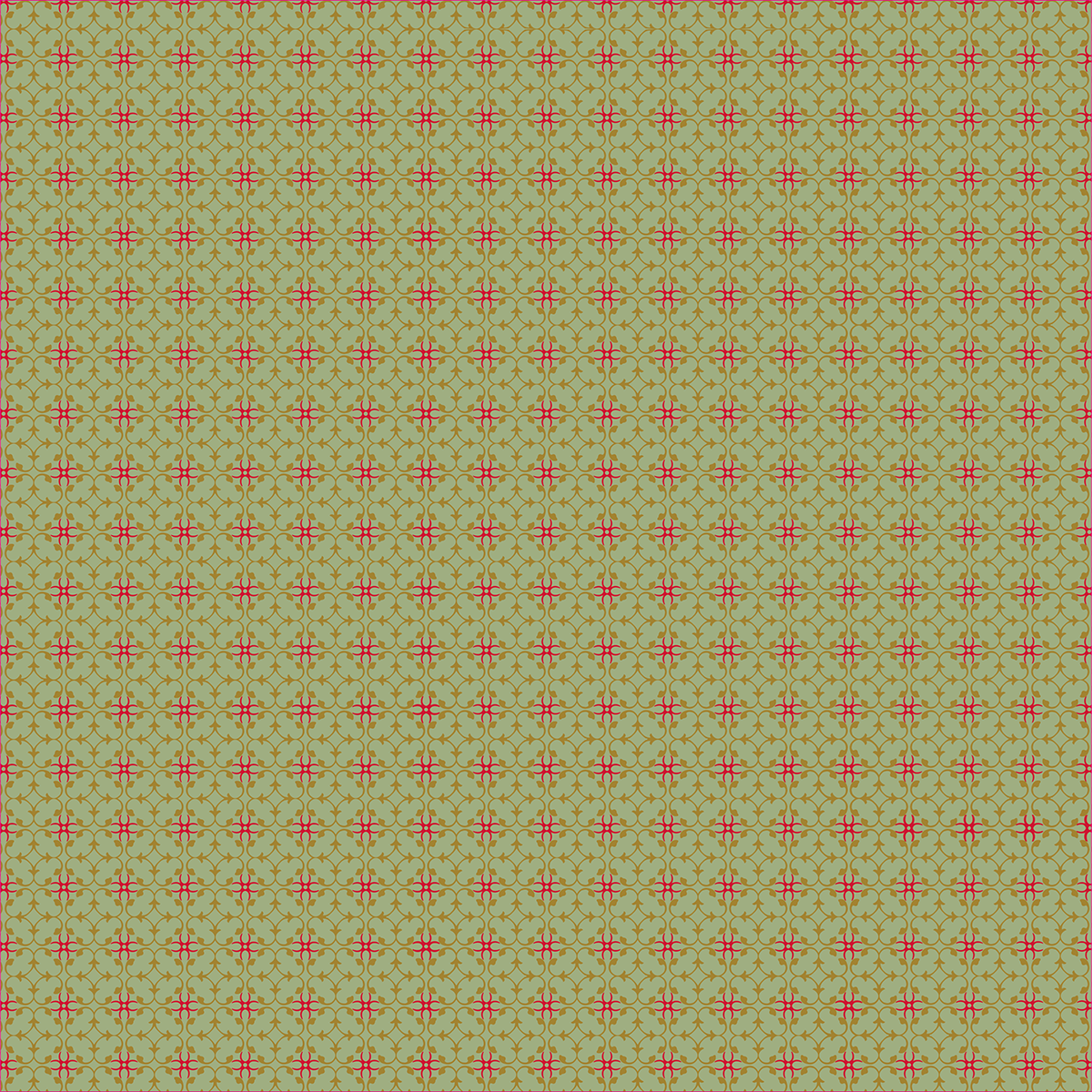 The 12x12 Christmas Holly White Text Paper (5 sheets) features a geometric red star pattern on green, ideal for holiday crafts or archiving with double-sided designs.