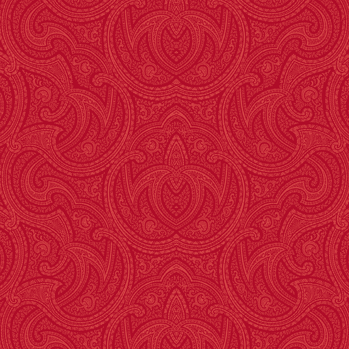 The 12x12 For Him Paisley Tonal Red Text Paper (5 sheets) features an intricate paisley and floral pattern, ideal for archival projects or adding elegance to your Christmas collection.