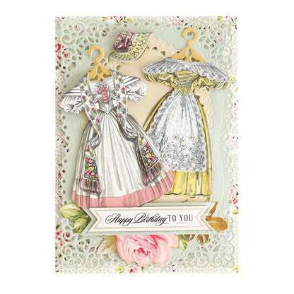 A card adorned with Paper Fashion Stickers for fashionistas.