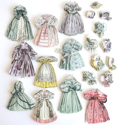 A collection of vintage Paper Fashion Stickers for fashionistas.