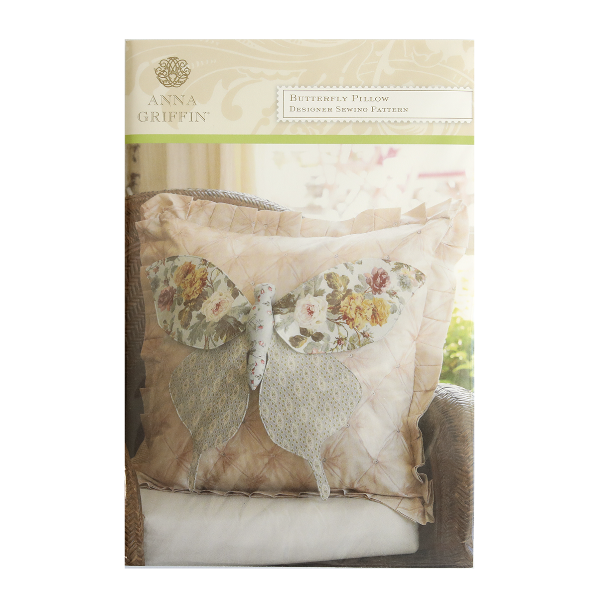 A beautiful Butterfly Pillow Pattern cover with a butterfly on it.