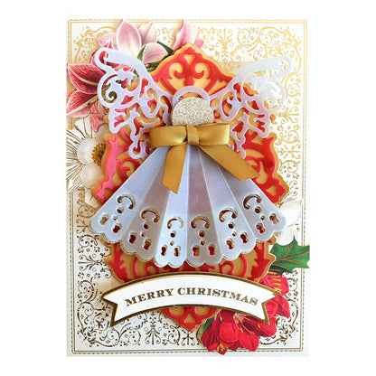 Add a festive touch to your scrapbook pages with the Solid Christmas Vellum Bundle—featuring an ornate paper angel, gold bow, and floral background in classic Christmas colors with a “Merry Christmas” banner at the bottom. Perfect for layering with solid vellum from this bundle for a beautifully classic holiday look.