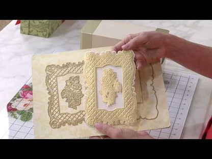 Tufted Rose Concentric Frames 3D Die Set