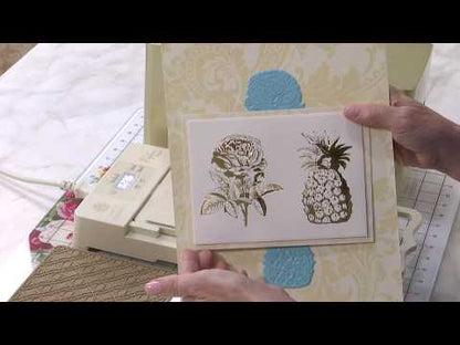 Rose and Pineapple Gilded Hot Foil Plates