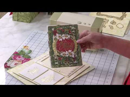 Gilded Christmas Frame and Sentiments Hot Foil Plate