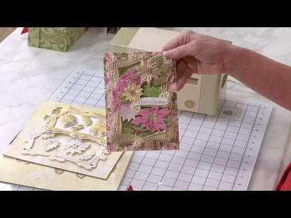 Poinsetta Scroll Frame 3D Dies