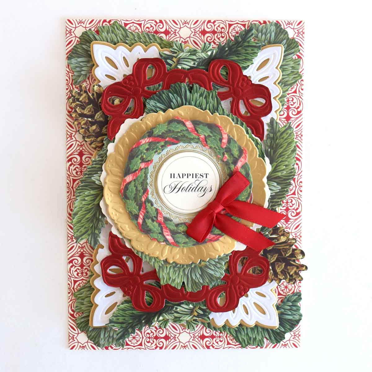 Anna Griffin 120 Christmas Wreath Stickers and Sentiments NEW buy 2021