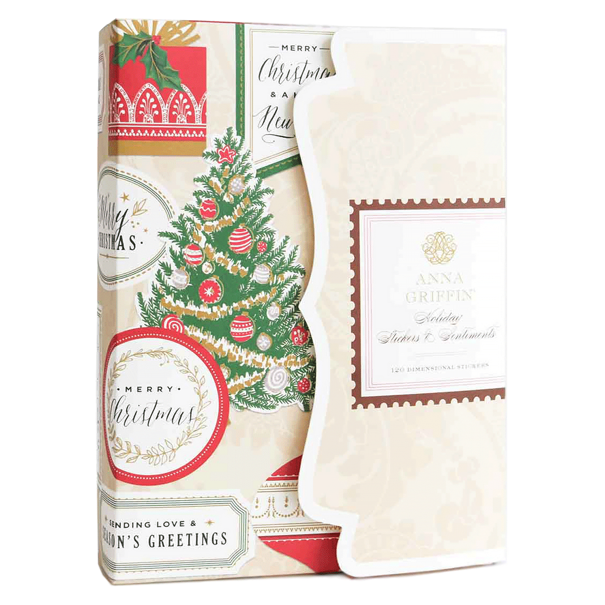 a christmas card with a christmas tree on it.
