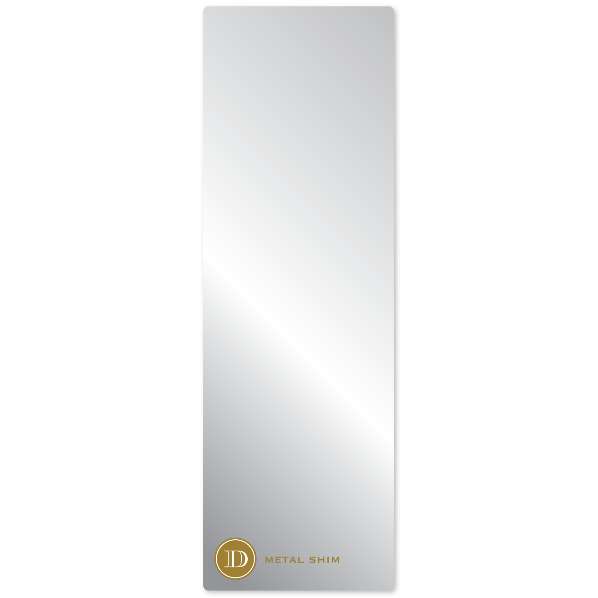 a mirror with a gold emblem on it.