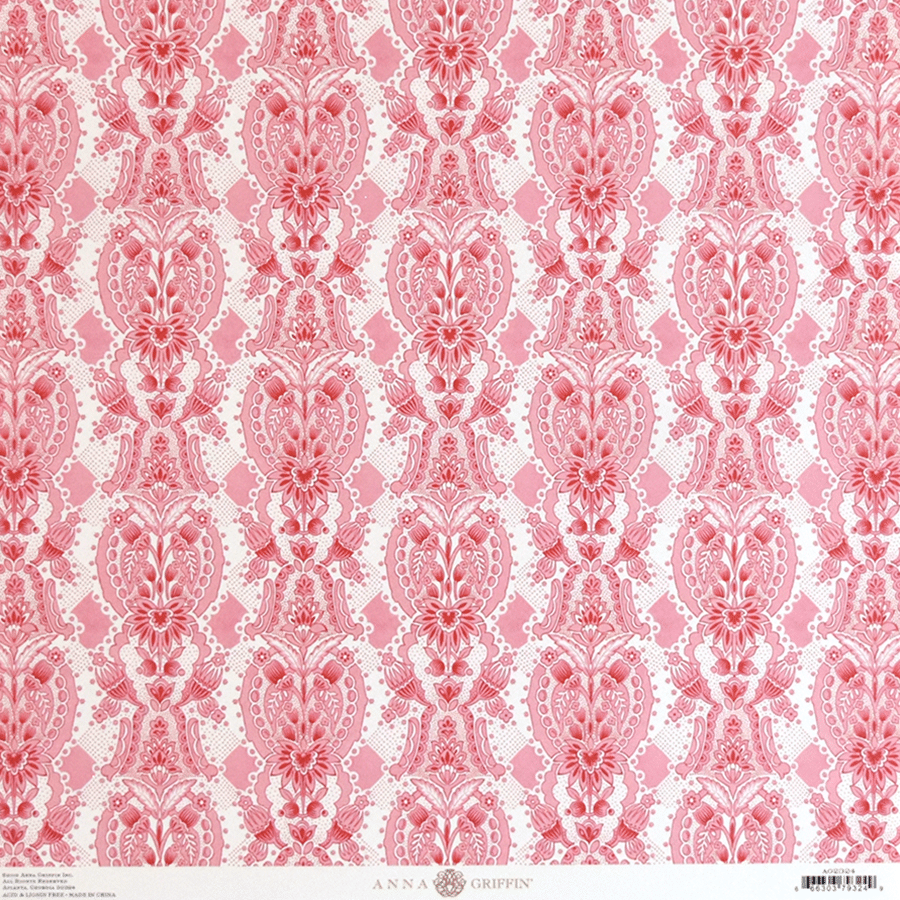 a pink and white wallpaper with a pattern on it.