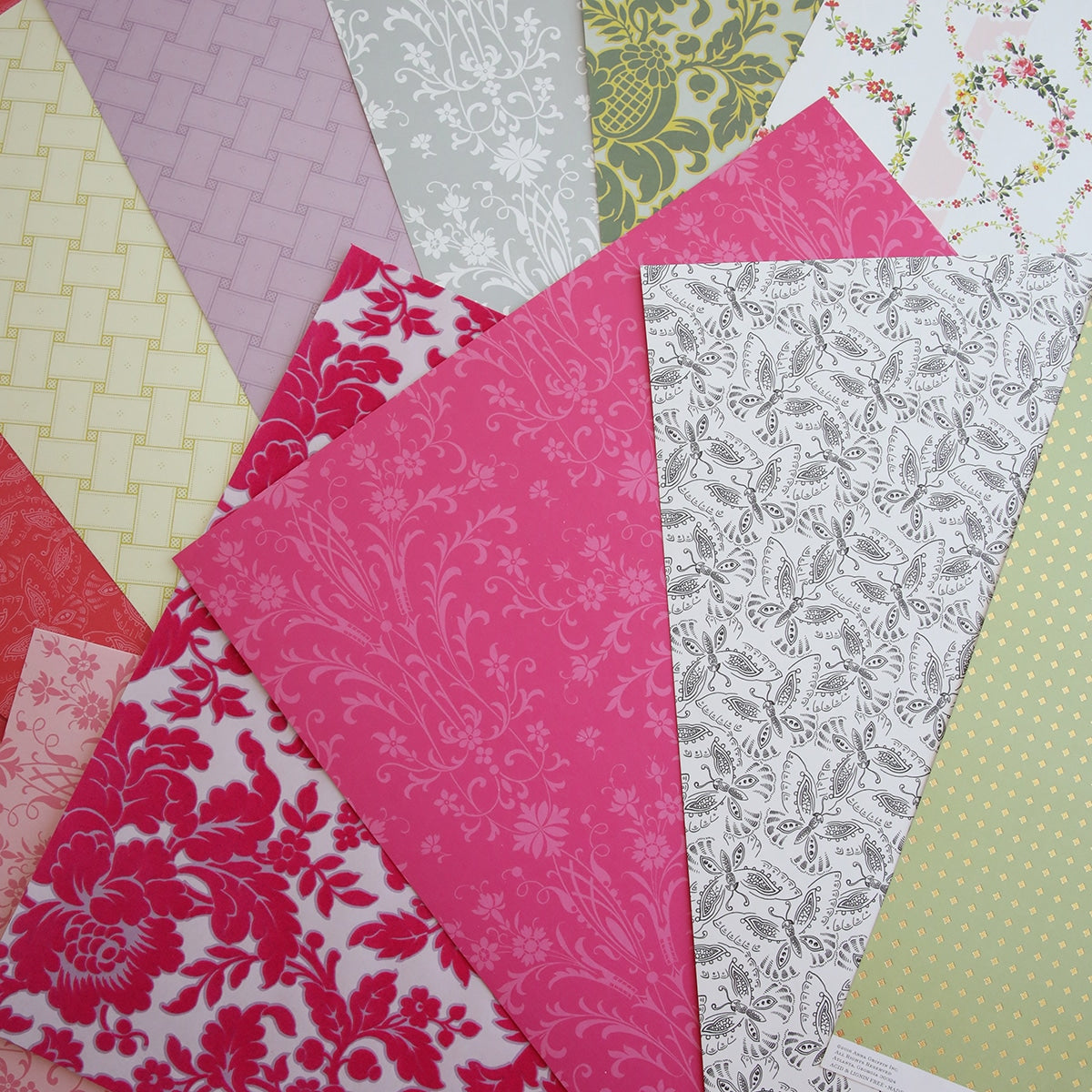 2 PACK Anna Griffin Margot Collection 12x12 Cardstock Paper and