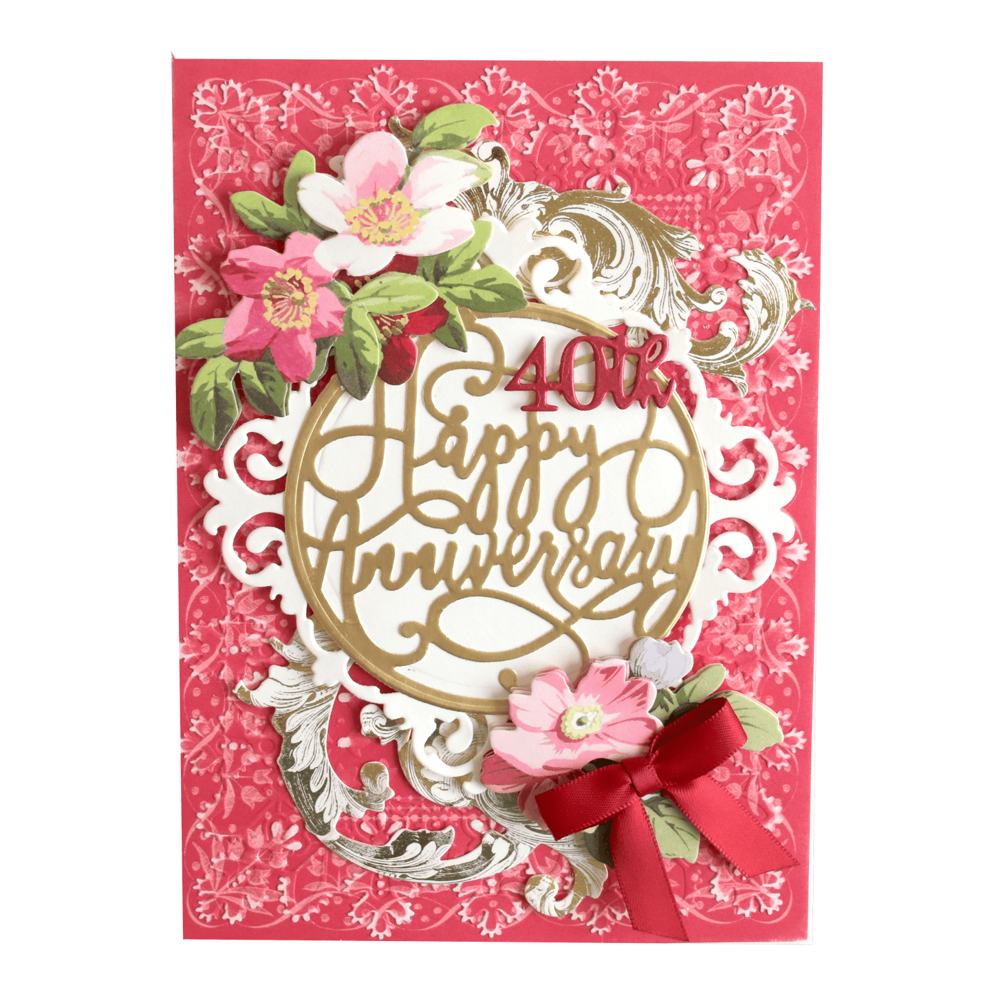 a birthday card with flowers on it.