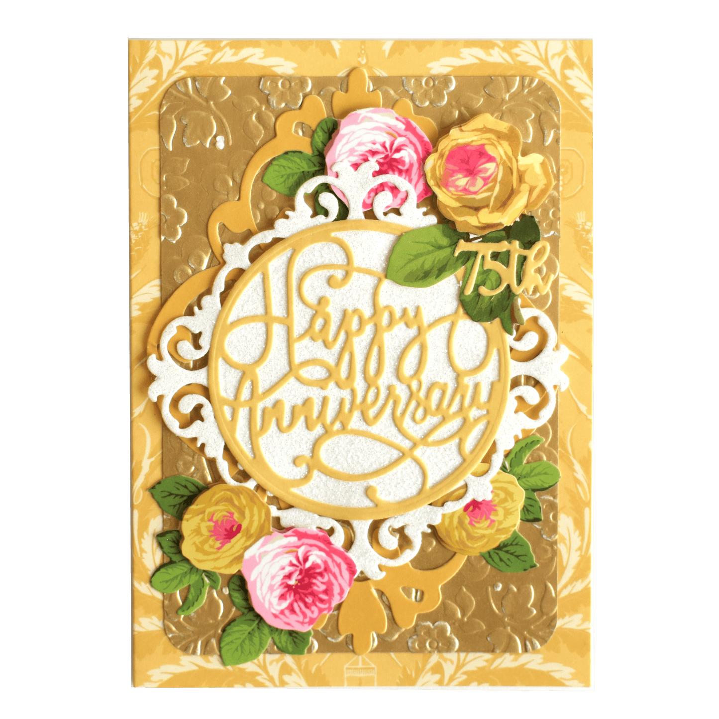 a birthday card with flowers and a happy birthday message.