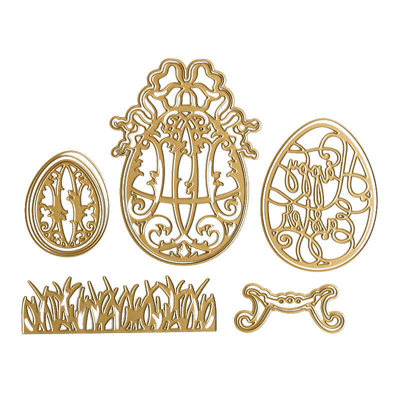 a green background with gold ornate designs.