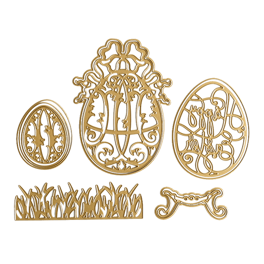 a green background with gold ornate designs.