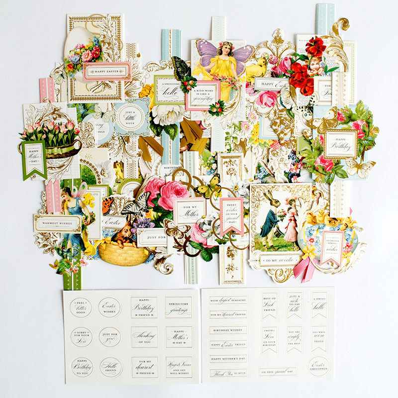 a bunch of cards that are on a table.