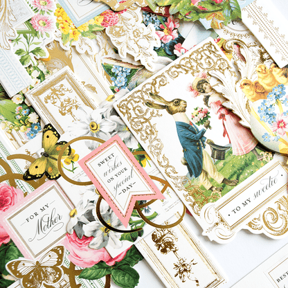 a close up of a bunch of cards on a table.