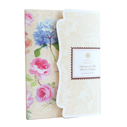 a card with a floral design on it.