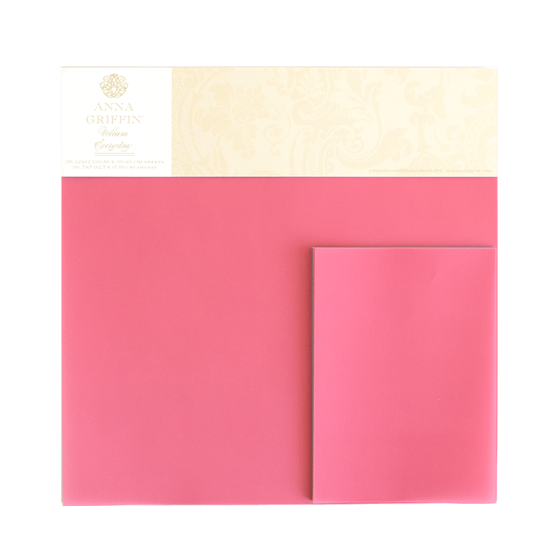 a set of pink and yellow envelopes.