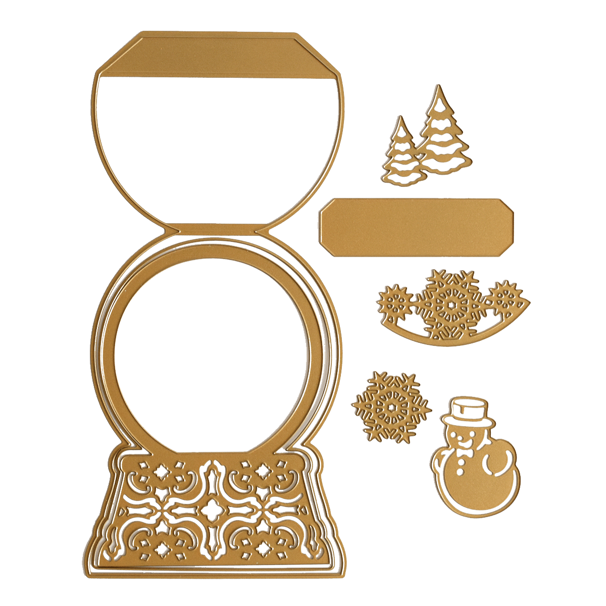 a green background with a gold toilet and christmas decorations.