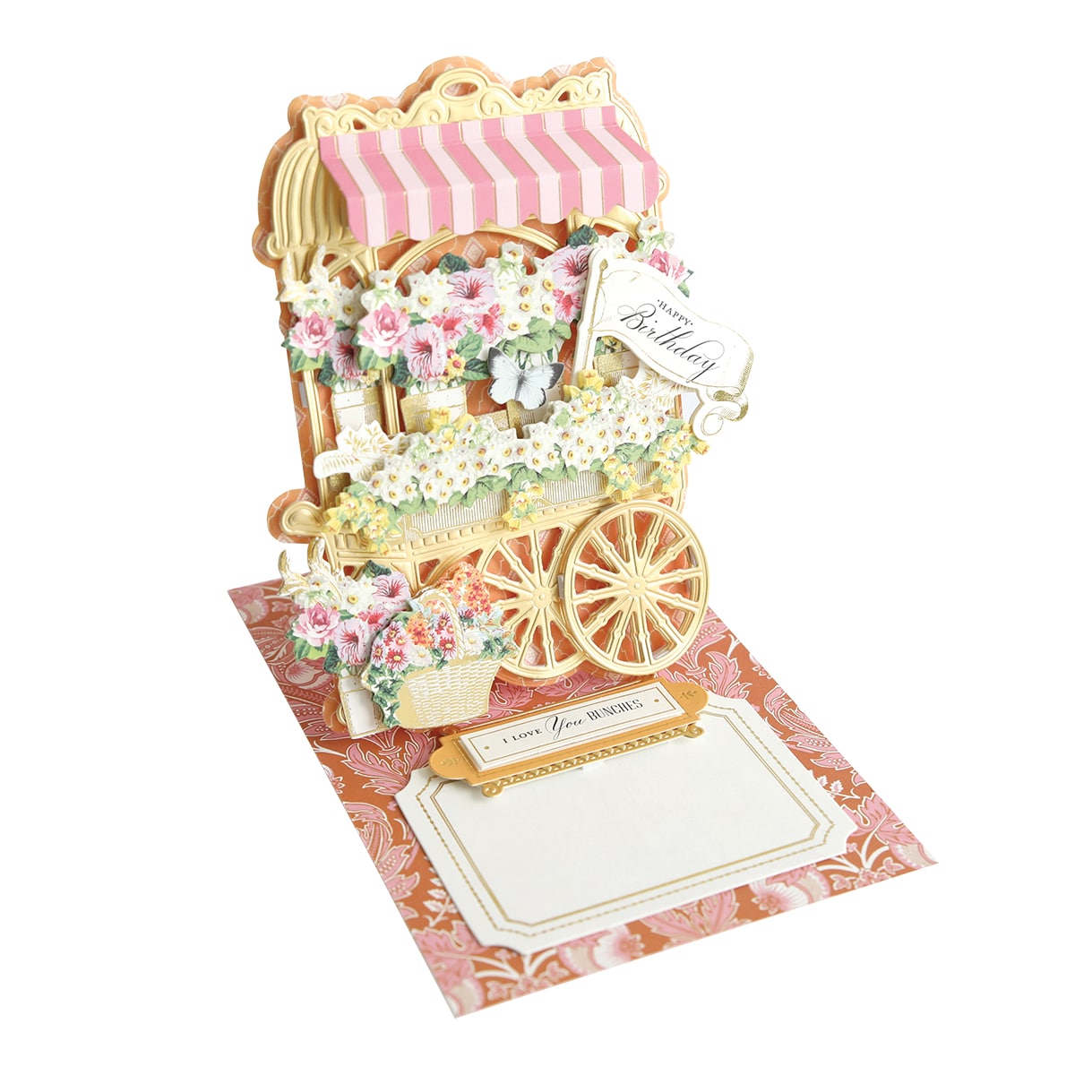 a card with a horse drawn carriage on it.