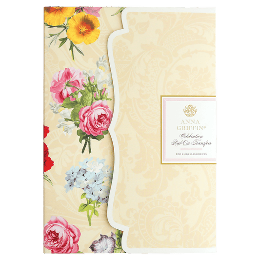 a card with a floral pattern on it.