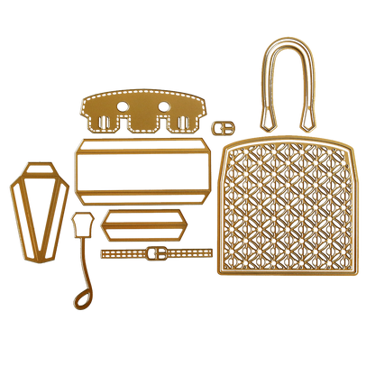 a drawing of a purse and a lamp.