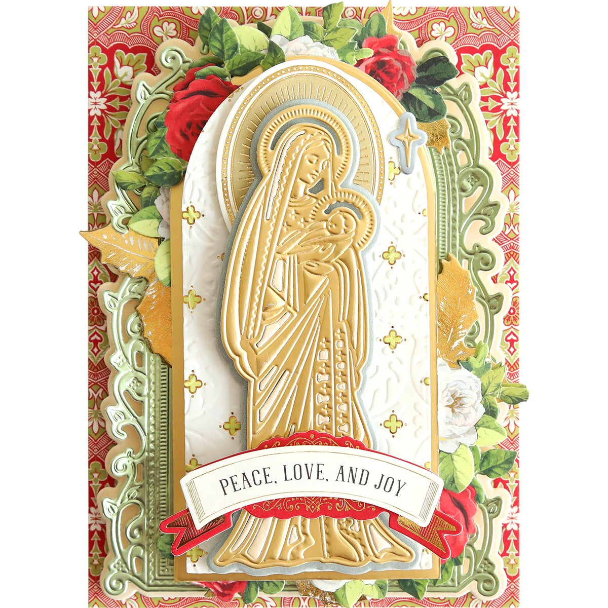 A card with the image of the Madonna & Child Die Set.