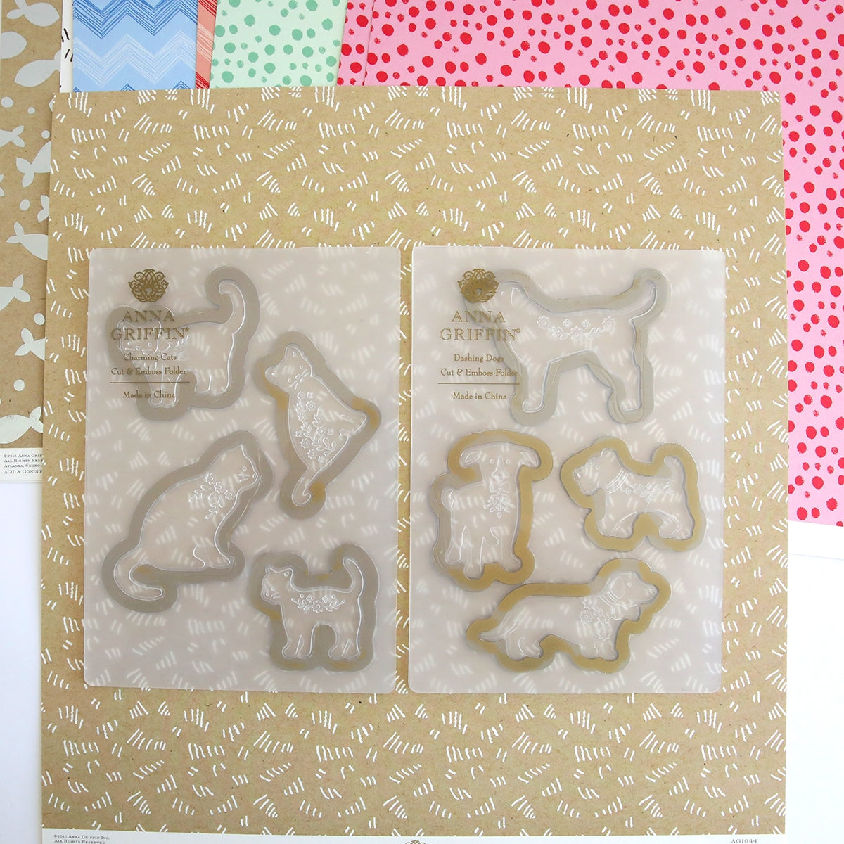 A set of Best in Show Cardstock, Embellishments, and Embossing Folders on a piece of paper.