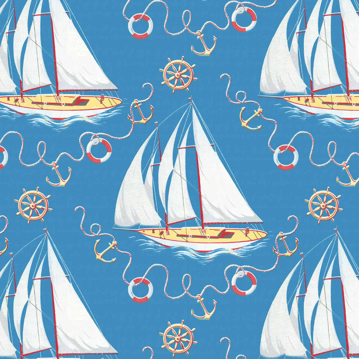 a picture of a sailboat on a blue background.