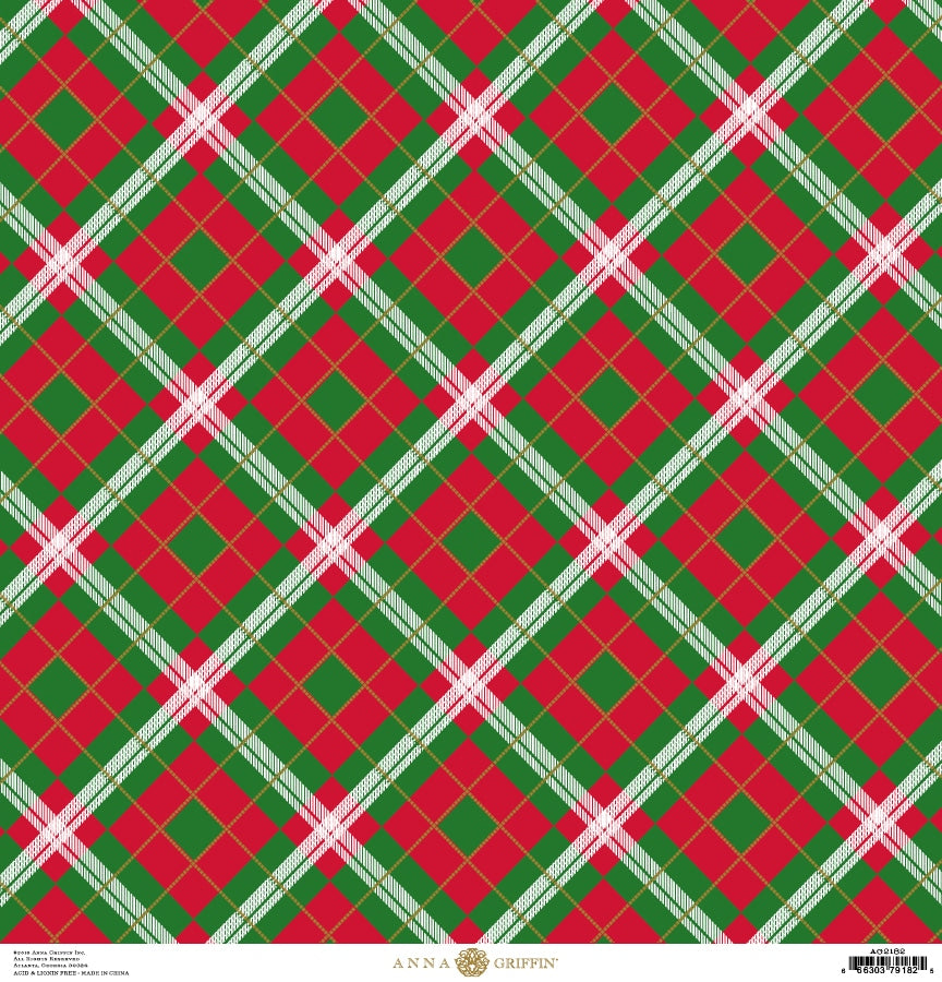 a green and red plaid pattern.