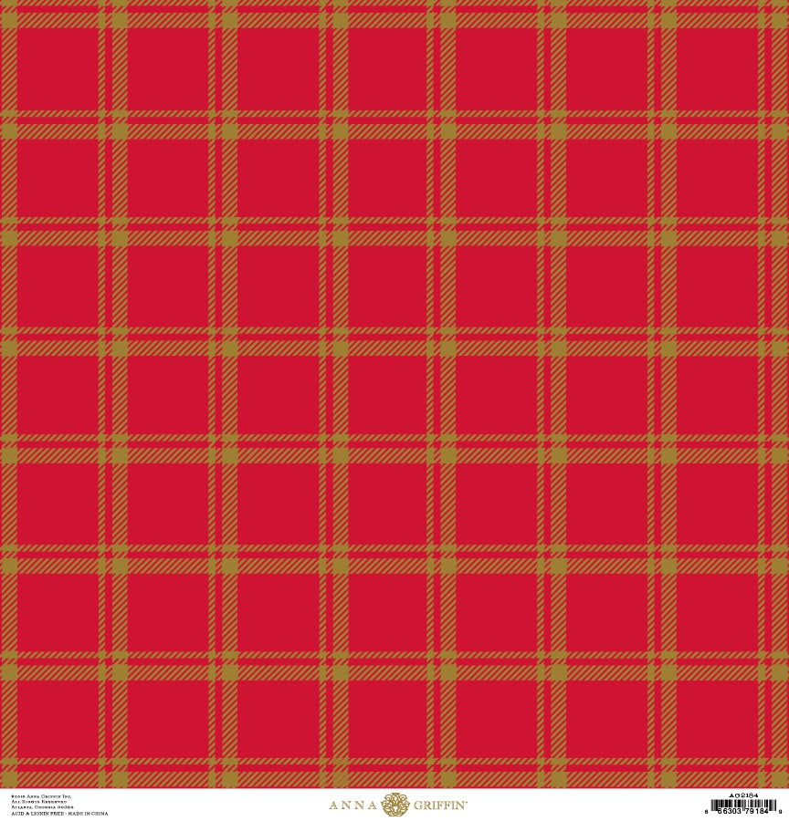 a red and green plaid pattern.