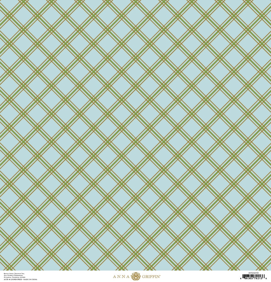 a blue and green checkered pattern with a white background.