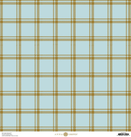 a light blue and brown plaid pattern.