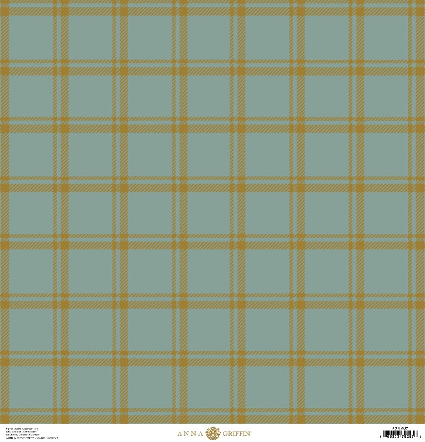a blue and yellow plaid pattern.