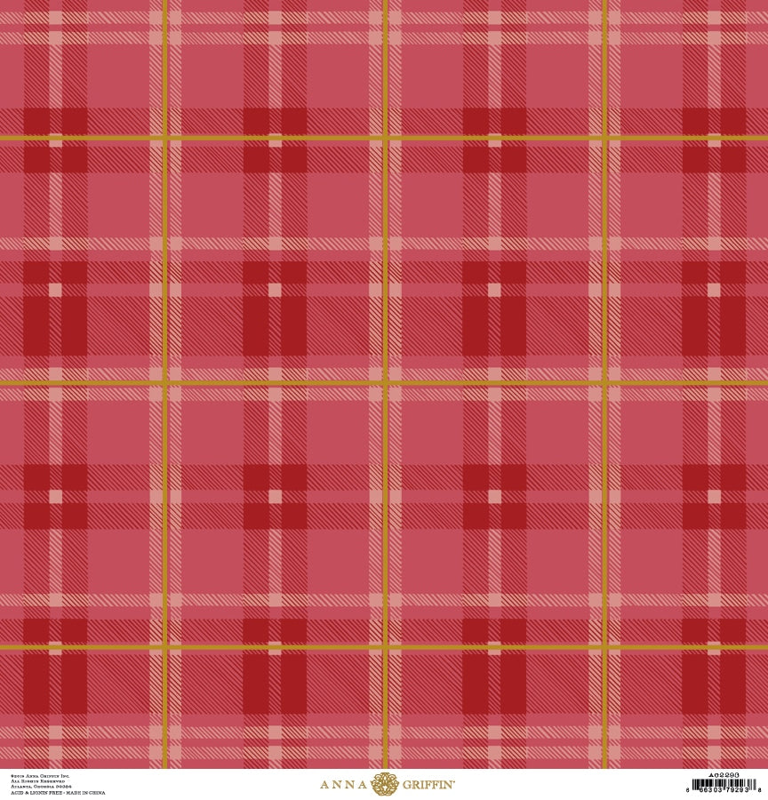 a red and yellow plaid pattern.