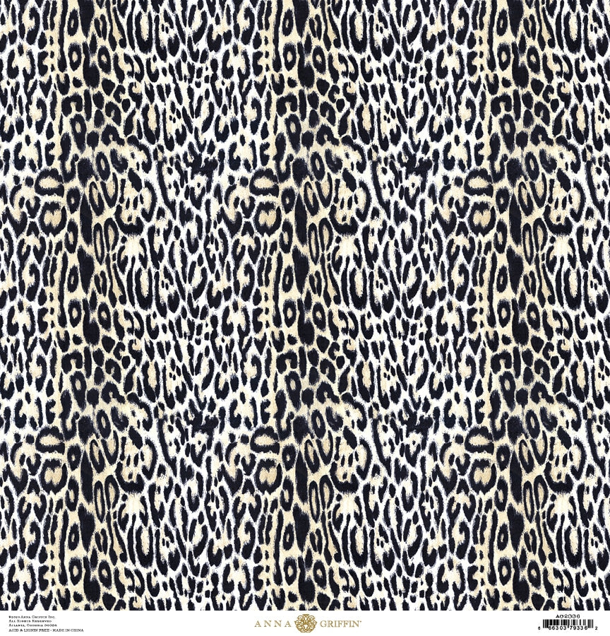 a black and white animal print fabric.