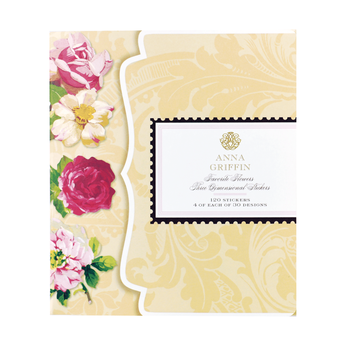 a card with flowers on the front of it.