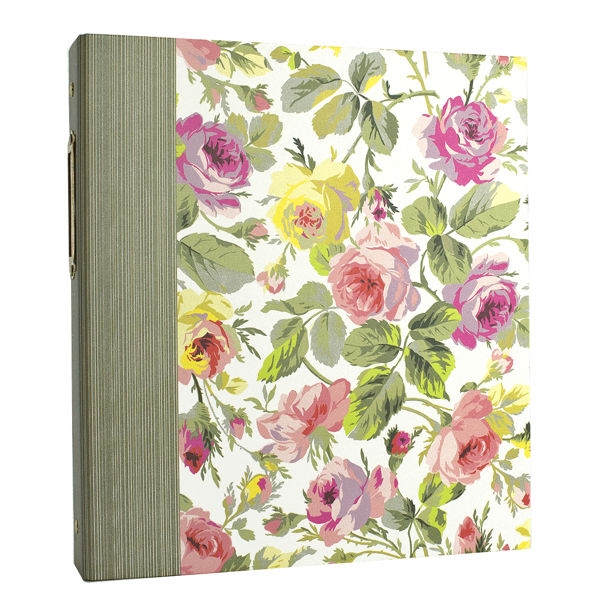 a book with a floral pattern on it.