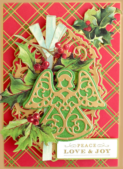 a card with a christmas decoration on it.
