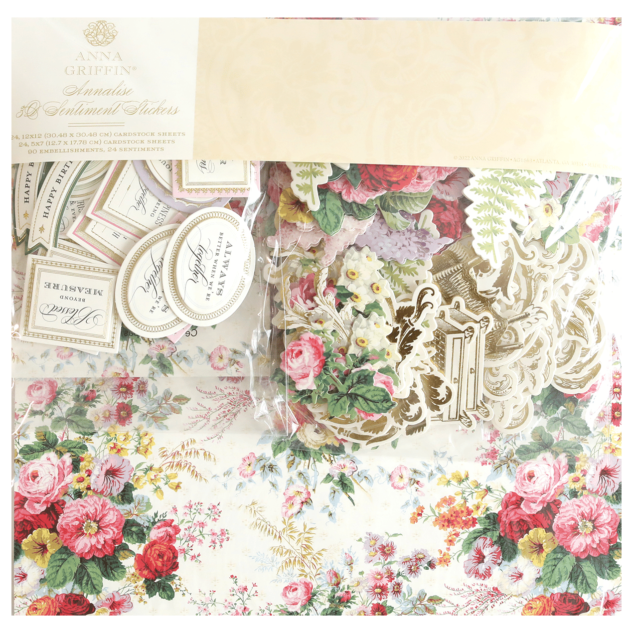 a close up of a paper with flowers on it.