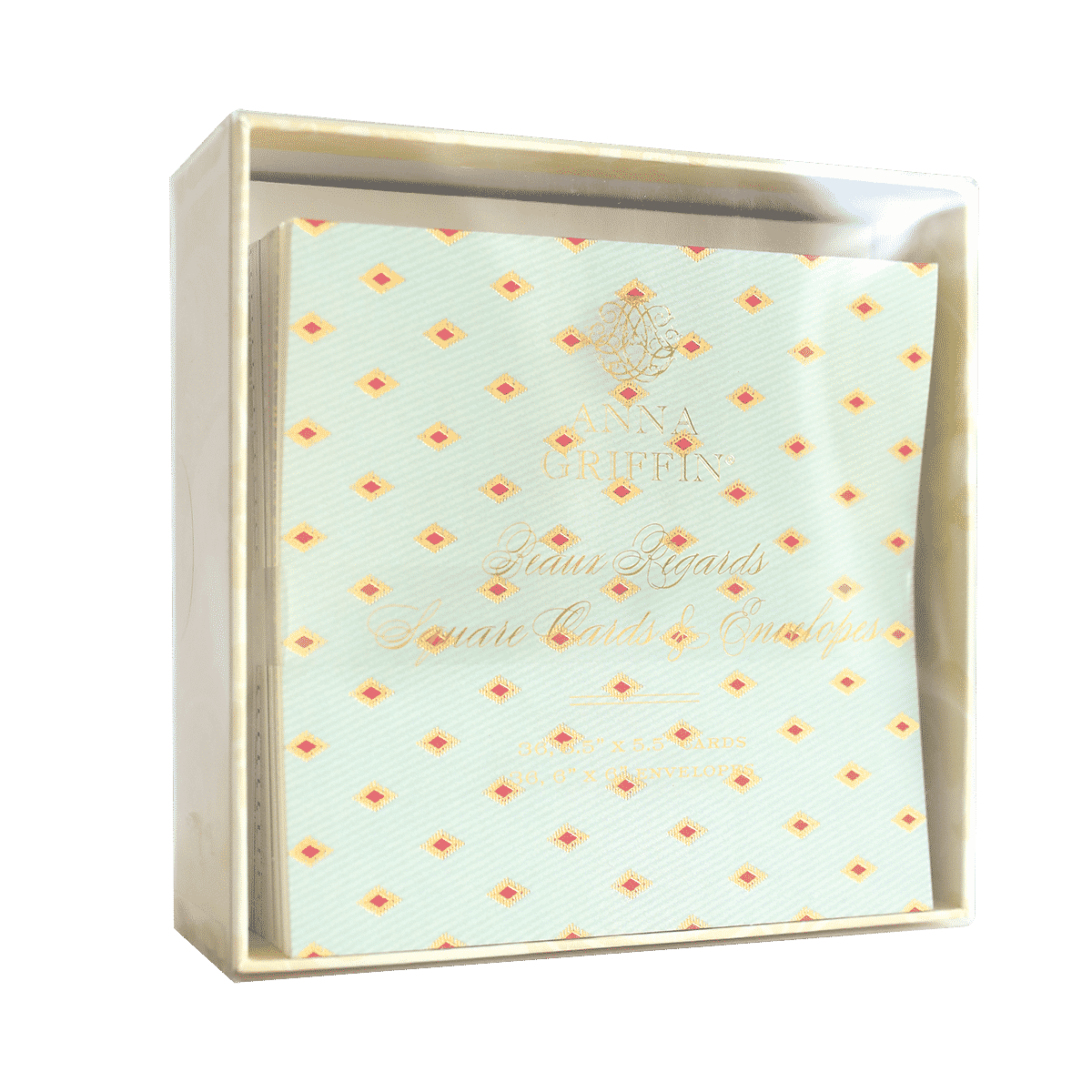 a white box with orange and yellow dots on it.