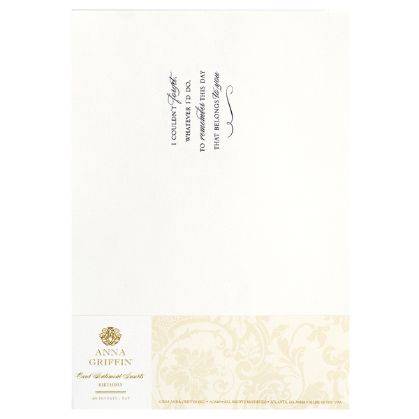 Sentiment Card Inserts for Birthdays – Anna Griffin Inc.