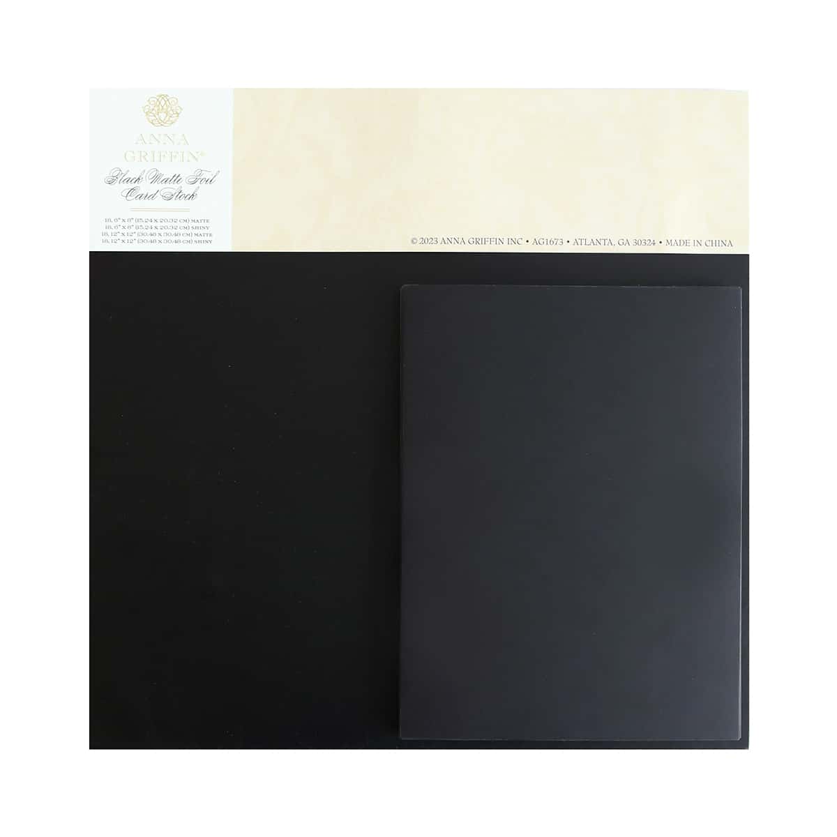 A Black Matte Shiny Foil Cardstock Bundle on a white background.