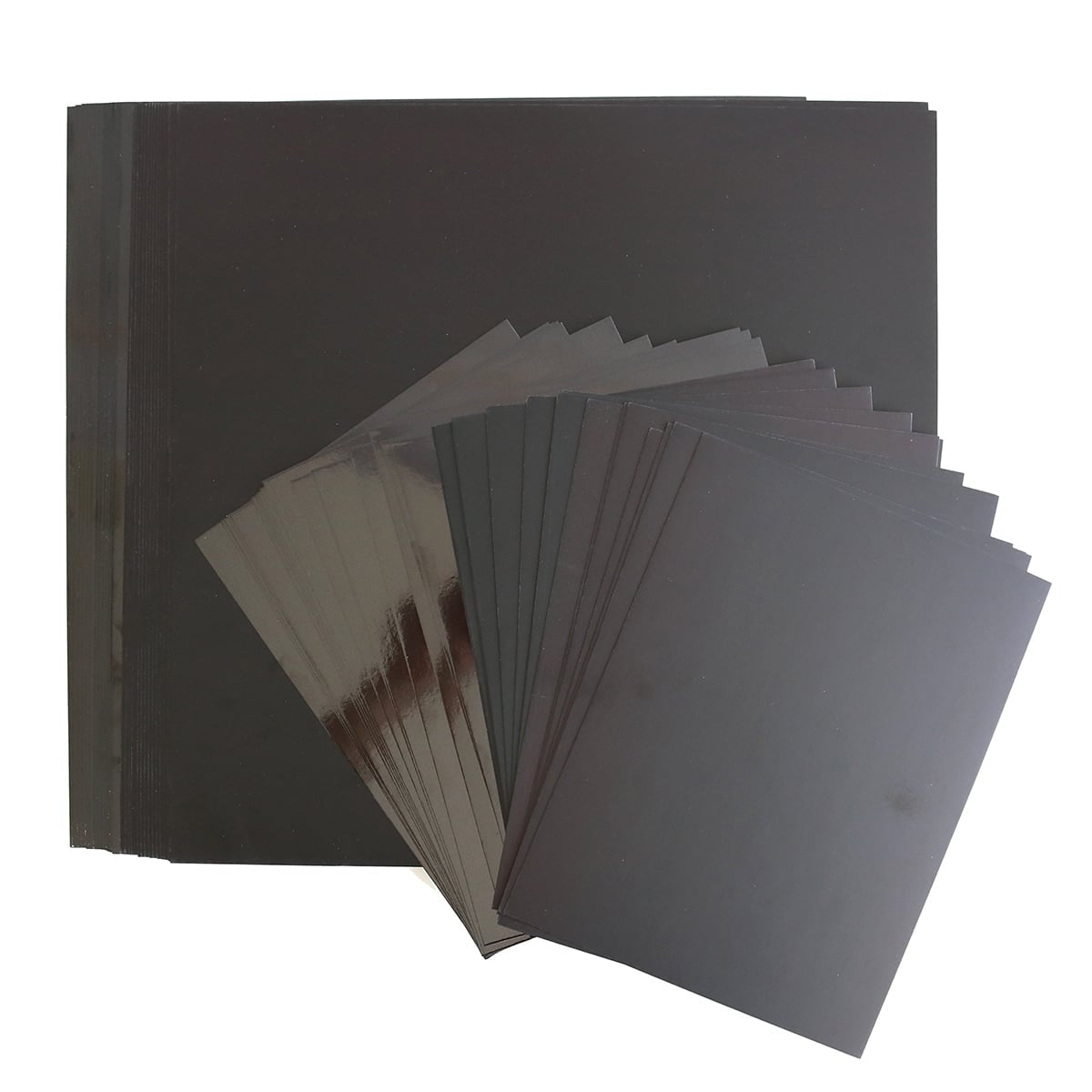 Glossy Black Cardstock - 10 Sheets