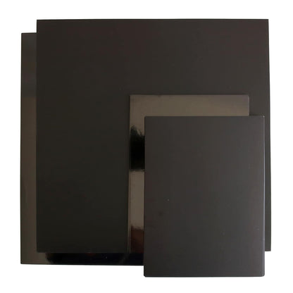 Three Black Matte Shiny Foil Cardstock Bundle squares on a white background.