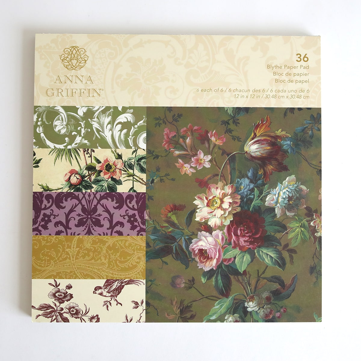 2 PACK Anna Griffin Margot Collection 12x12 Cardstock Paper and Layout Pad  666303431066