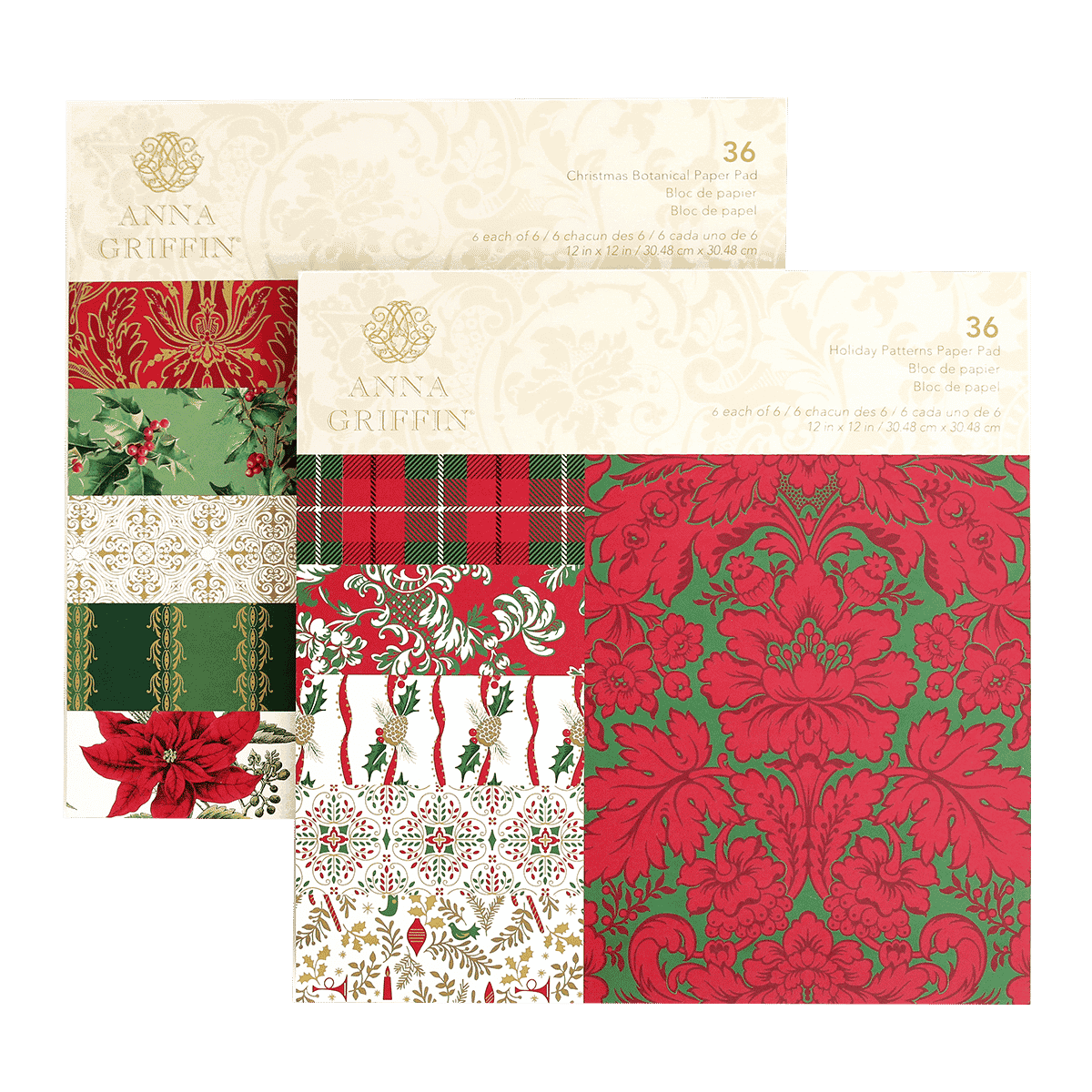 a set of christmas cards with red and green designs.